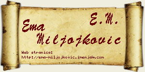 Ema Miljojković vizit kartica